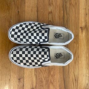 Platform checkered vans